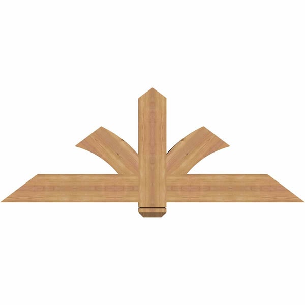 Ekena Millwork Redmond Smooth Timber Gable Bracket, Western Red Cedar, 60"W x 22"H x 3 1/2"D x 5 1/2"F, 9/12 Pitch GBW060X22X0406RED00SWR - main